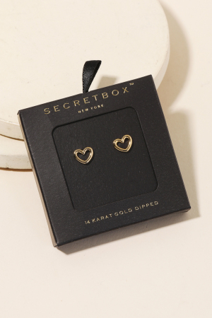 Mini Heart Cutout Stud Earrings