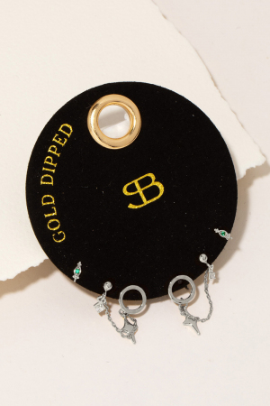 Secret Box Gold Dipped Earrings Set
