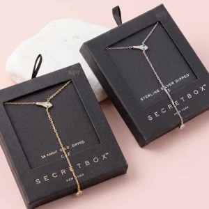 Pave Cz Snake Y Lariat Drop Necklace