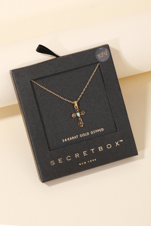 Secret Box Antique Cross Pendant Necklace