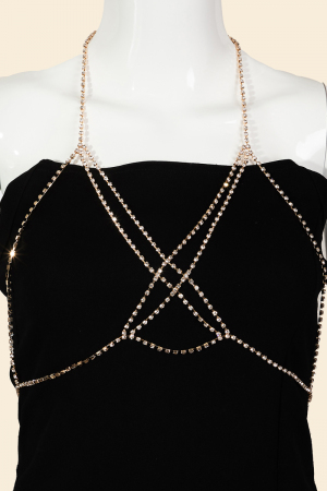 Pave Rhinestone Body Chain