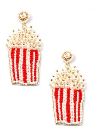 Cluster Beaded Popcorn Earrings