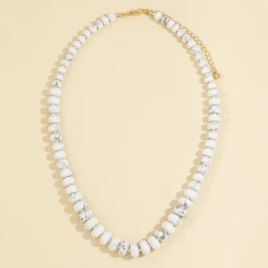 Rondelle Semi Precious Stone Beaded Necklace