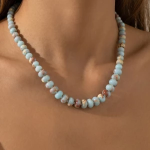 Rondelle Semi Precious Stone Beaded Necklace