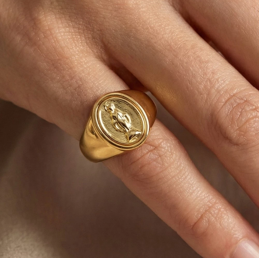 Saint Mary Signet Pinky Ring