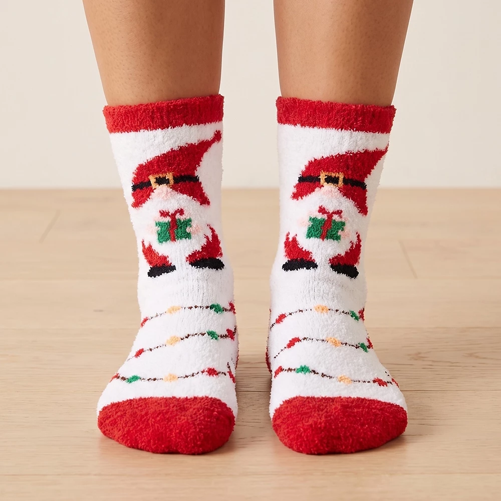 Santa And Elf Cozy Socks Set