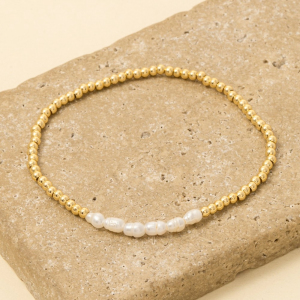 Stainless Steel And Pearl Beaded Bracelet