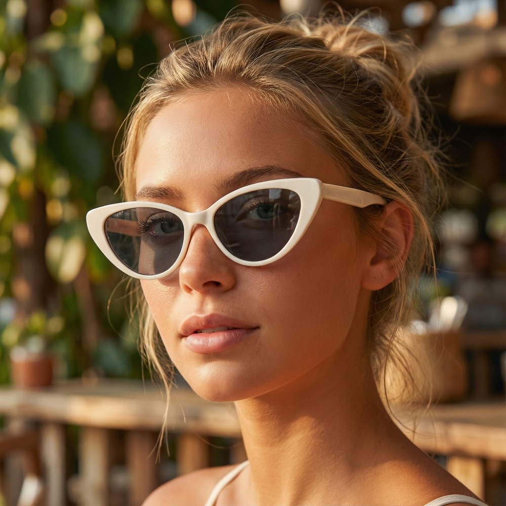 Narrow Cat Eye Frame Sunglasses