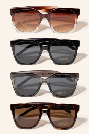Plastic Frame Square Sunglasses