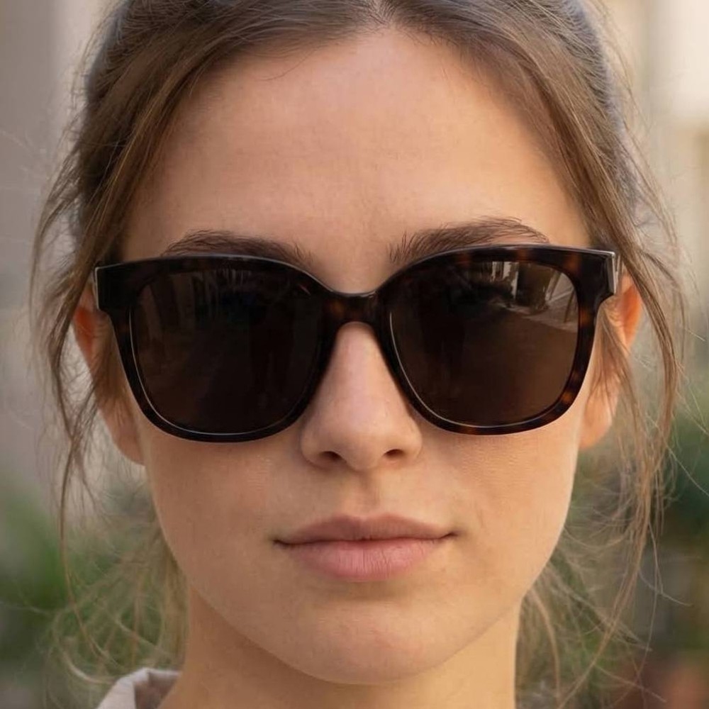 Plastic Frame Square Sunglasses