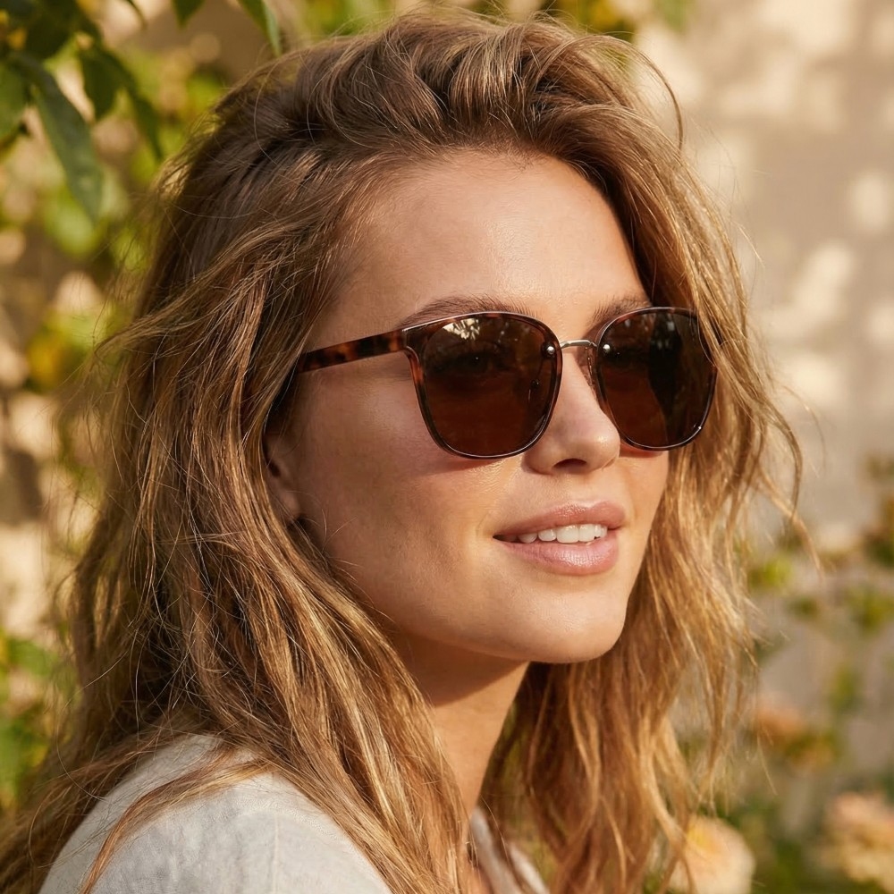 Thin Plastic Frame Sunglasses