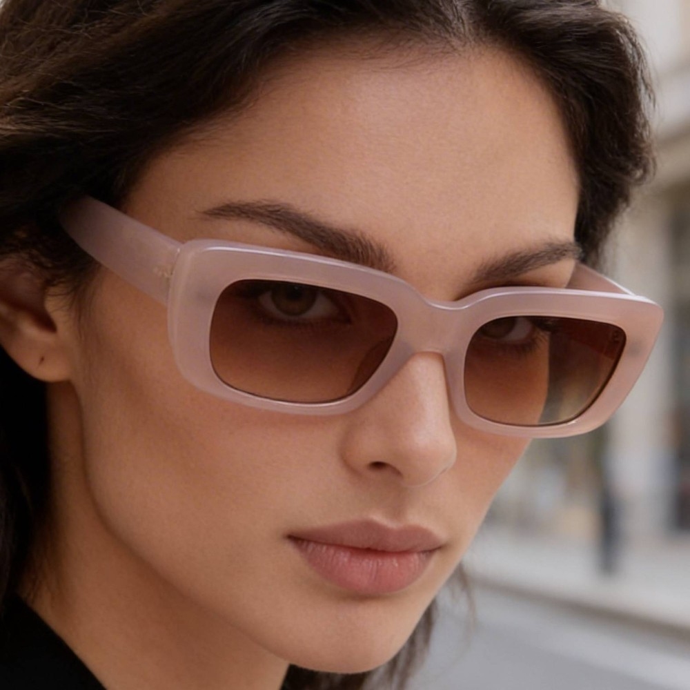 Thick Plastic Frame Rectangle Sunglasses