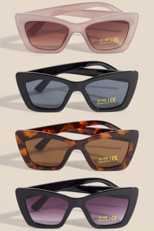 Thick Frame Cat Eye Sunglasses Set