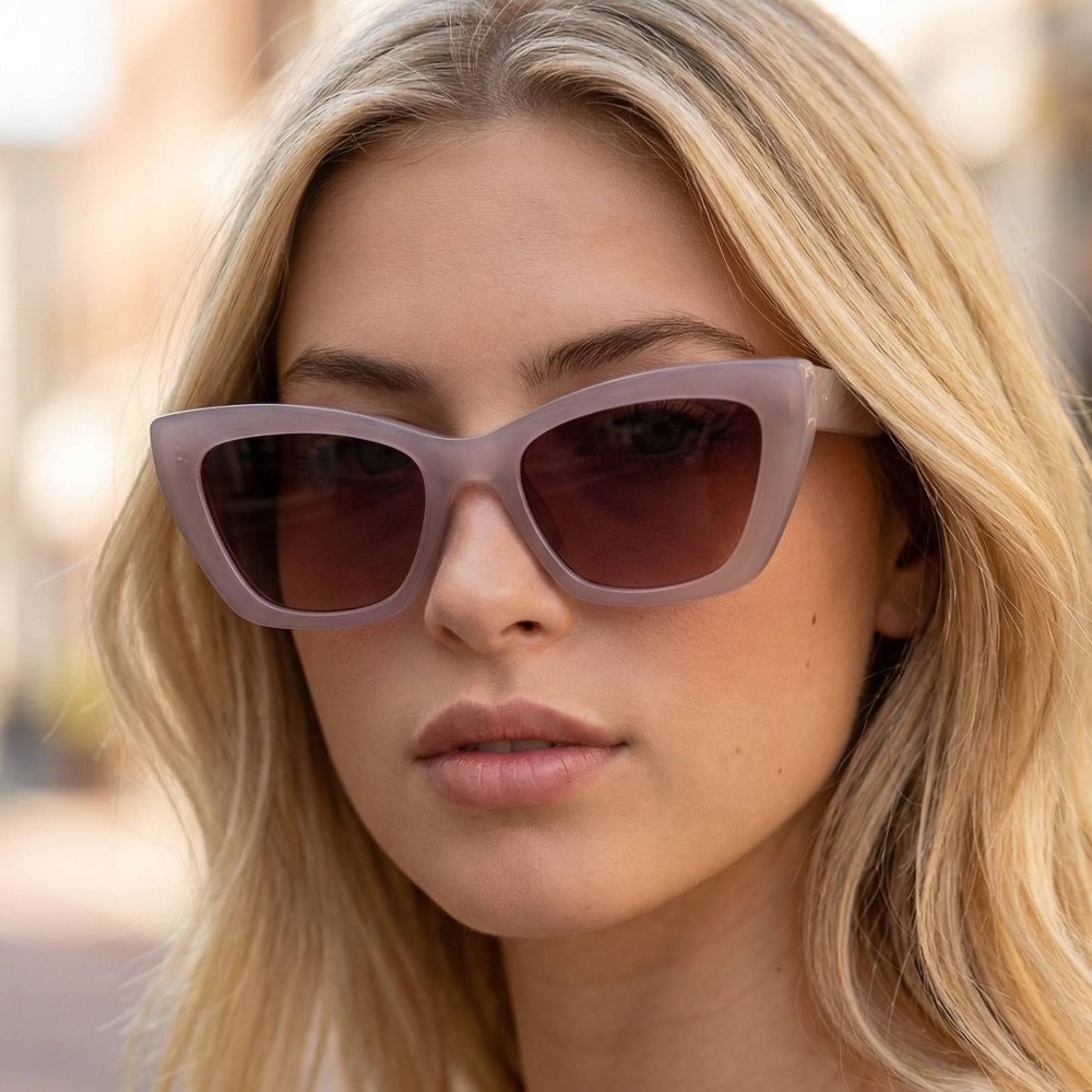 Thick Frame Cat Eye Sunglasses Set