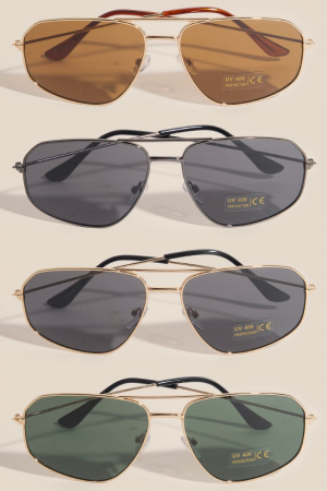 Sporty Aviator Sunglasses Set