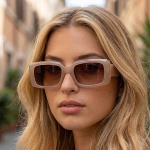 Thick Frame Rectangle Sunglasses Set