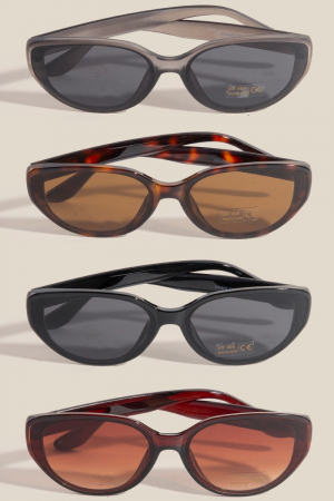 Thin Frame Oval Lens Sunglasses Set