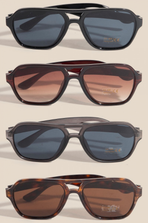 Modern Plastic Aviator Frame Sunglasses Set