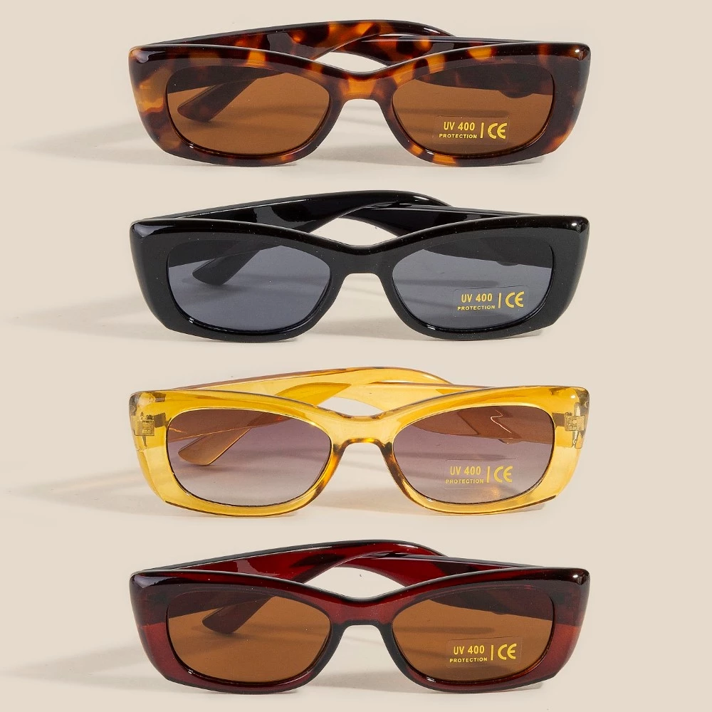Thick Round Square Rectangle Sunglasses Set