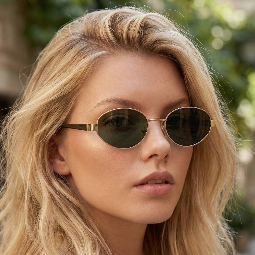 Twelve Piece Assorted Oval Metallic Frame Sunglasses