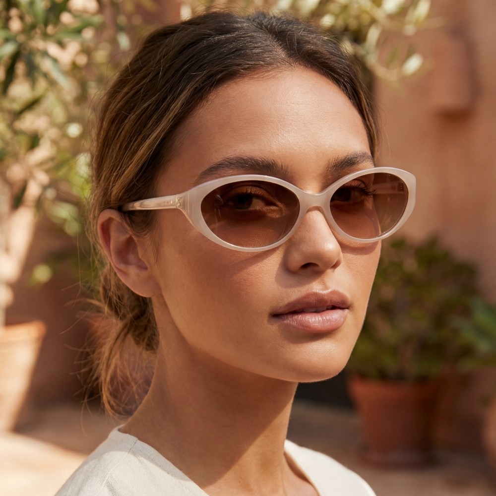 Slim Cateye Uv400 Sunglasses Set