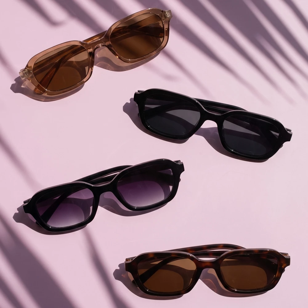 Slim Rectangle Frame Sunglasses