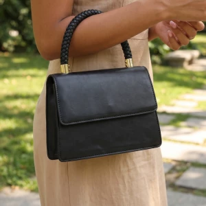 Braided Handle Mini Top Handle Bag