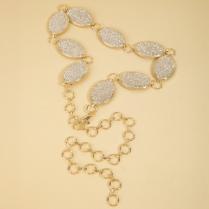 Pave Oval Chain Belt