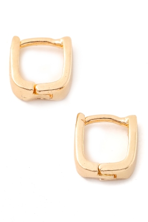 Square Metallic Hoop Earrings