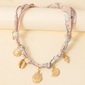 Sea Life Charms Bandana Necklace