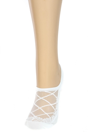 Striped Lace Low Cut Socks