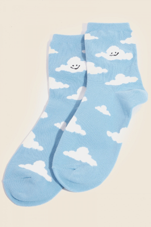 Smiling Cloud Blue Skies Socks