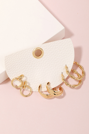 Assorted Circle Earrings Set