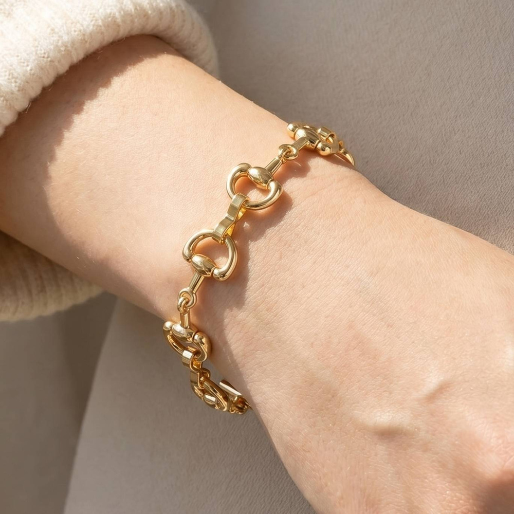 Equestrian Snaffle Bit Chain Link Bracelet