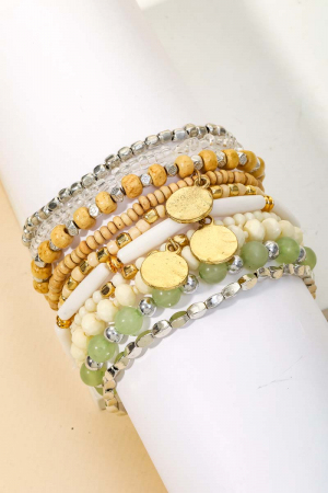 Multi Bead Stretch Assorted Bracelet Set