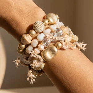 Mixed Natural Bead Wrap Bracelet