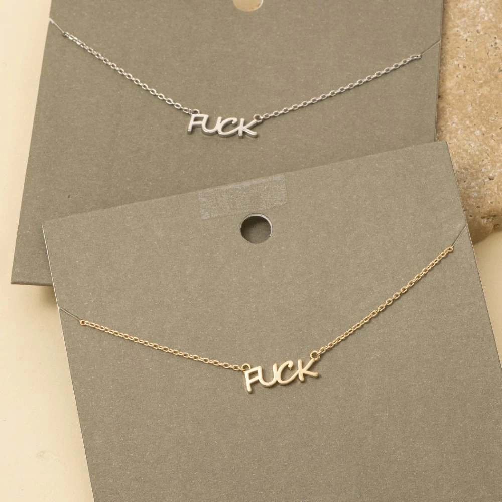 Fuck Pendant Necklace