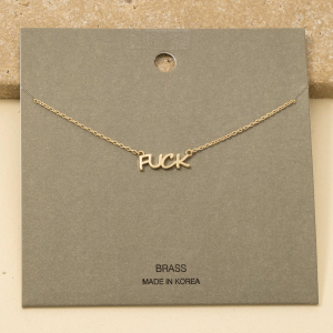 Fuck Pendant Necklace